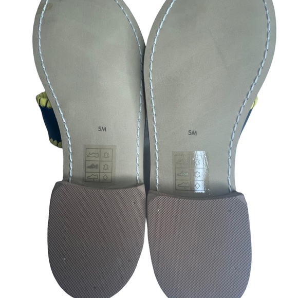 JACK ROGERS Navajo Heritage Jacks Slide Sandals Midnight / Lemon Womens US 5M - Picture 12 of 13